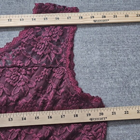 Top Womens 2X Lot Of 2 Black Burgundy Torrid Laura Ruffles Lined Lace Boho Party - Picture 4 of 15
